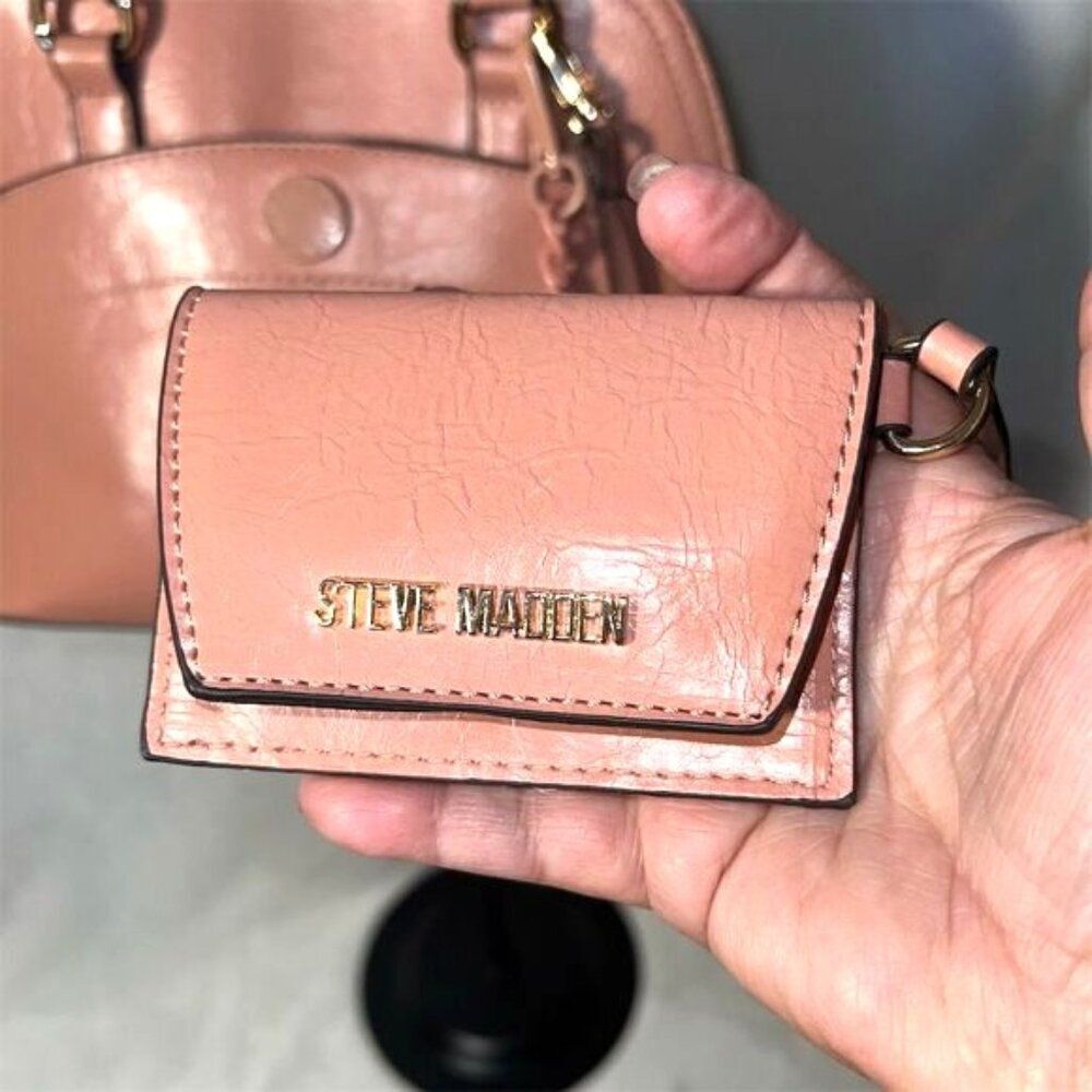 Steve Madden Sienna - Peony Pink Crossbody Satchel Bag with Coin Purse - Picture 2 of 13
